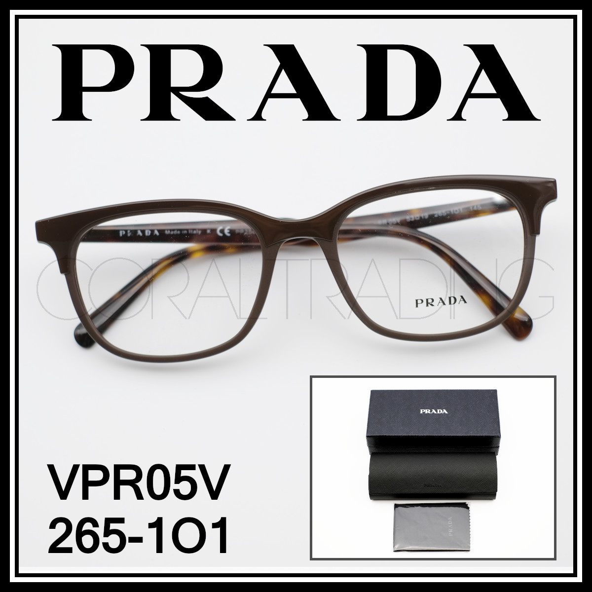PRADA PR18OV VPR18O プラダ ブラック/べっ甲柄 メガネ 眼鏡-