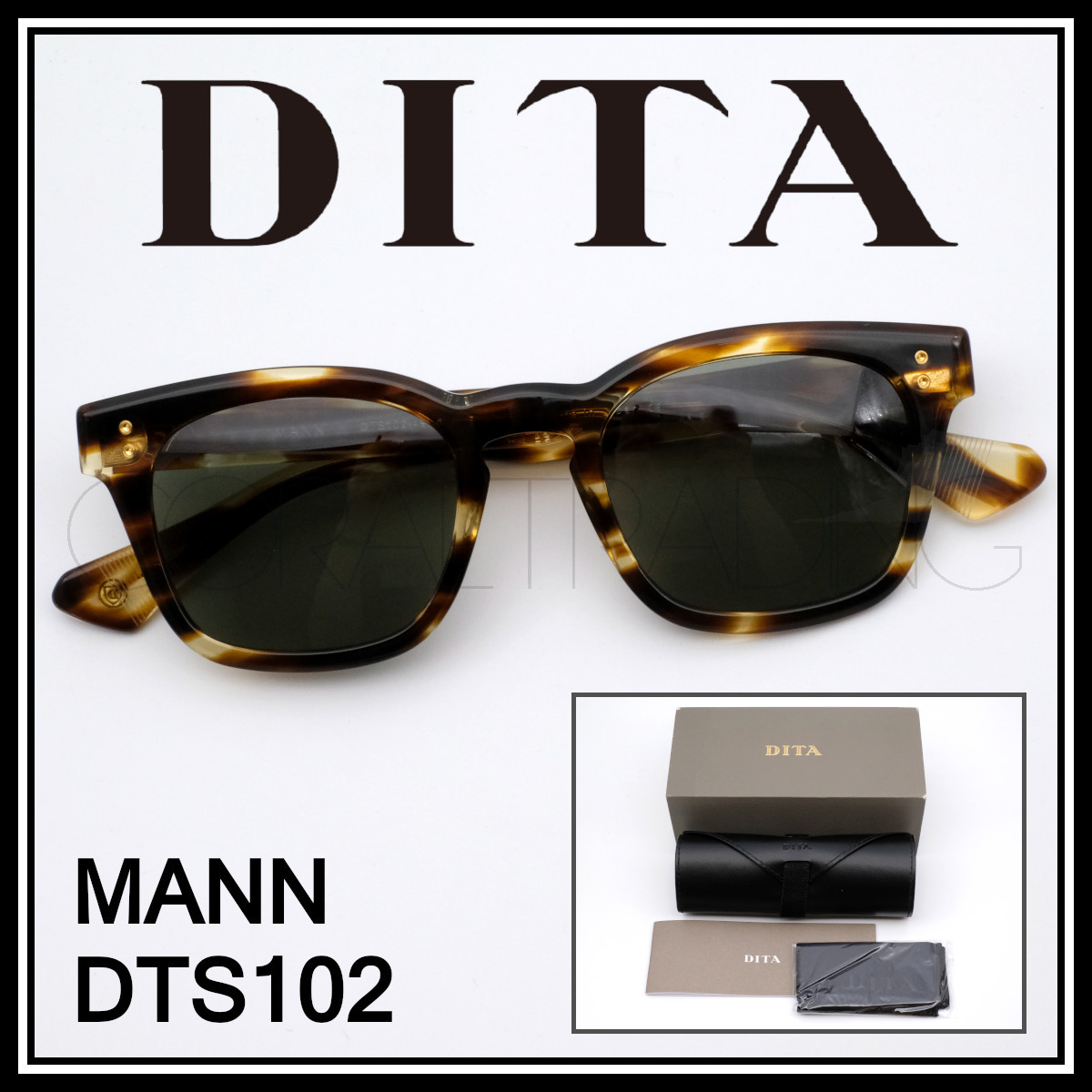 23287 ディータ DITA DTS102 高級サングラス ブラックウッド-