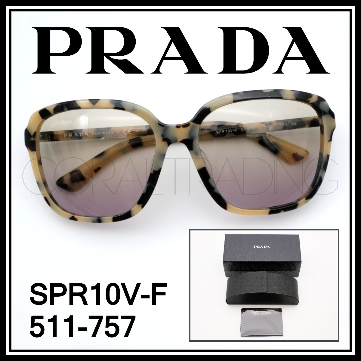 23296★新品本物 PRADA SPR10V-F べっ甲柄 サングラス アジアンフィットモデル プラダ グラデーションレンズ レディース メンズ_画像1