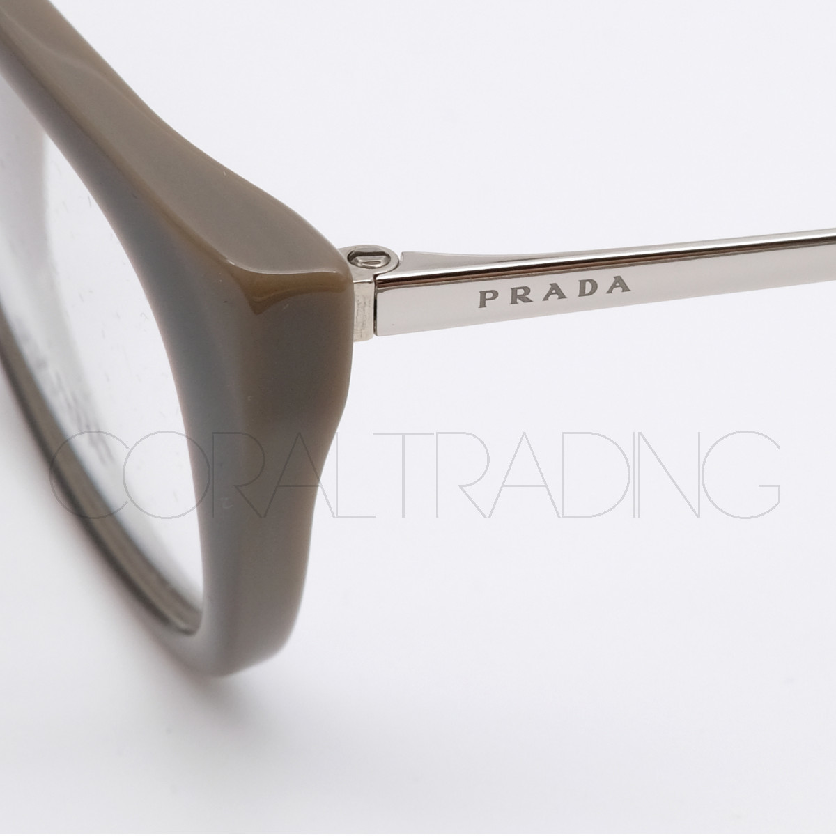 23317★新品本物！PRADA VPR14X PR14XV オパールグレー/シルバー プラダ セルメタルコンビネーションフレーム レディース メンズ メガネ_画像4