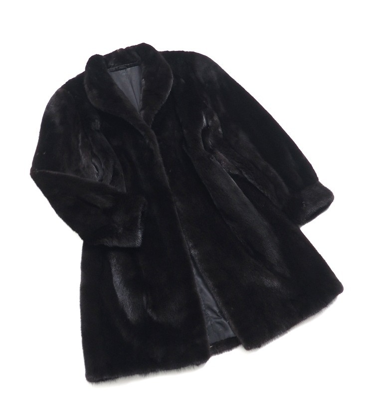 倉庫 新品未使用 BLACK GLAMA ミンク毛皮コート agapeeurope.org