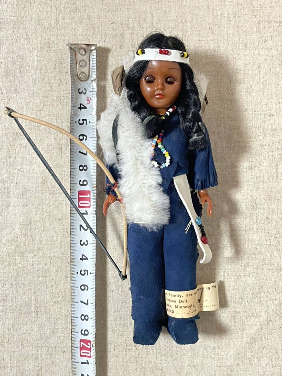 Carlson doll カールソンドール 人形 ドール スリープアイ 箱付き 昭和 外国人形趣味の会 民族衣装 インディアン ネイティブアメリカン_画像6
