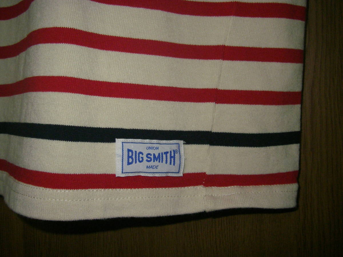 ビッグスミス ベティスミス 生成り 赤 ボーダー Tシャツ カットソー ビッグシルエット XXL 44 ( バスクシャツの画像2