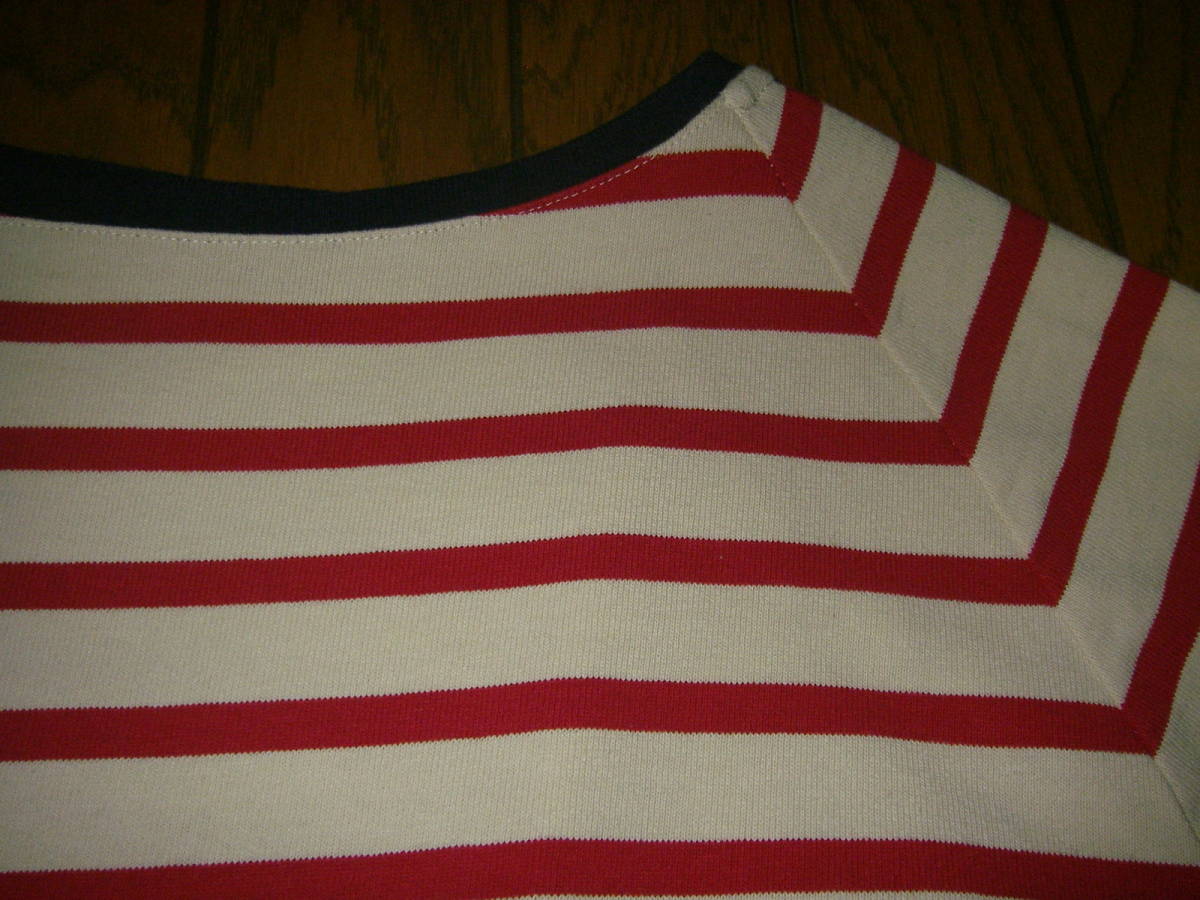 ビッグスミス ベティスミス 生成り 赤 ボーダー Tシャツ カットソー ビッグシルエット XXL 44 ( バスクシャツの画像4