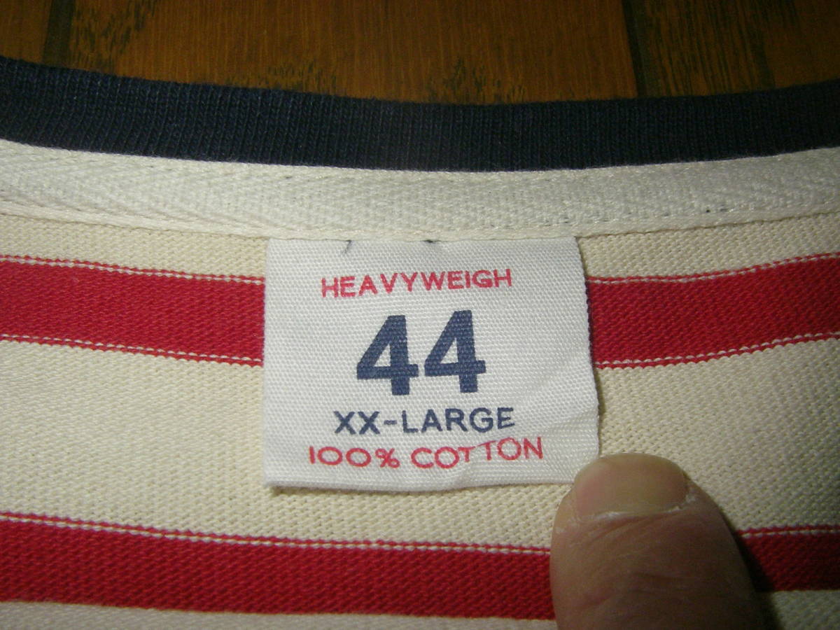 ビッグスミス ベティスミス 生成り 赤 ボーダー Tシャツ カットソー ビッグシルエット XXL 44 ( バスクシャツの画像5