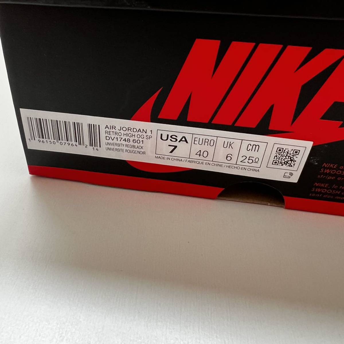 SNKRS購入 25.0cm NIKE AIR JORDAN 1 HIGH OG SPIDER-MAN travis scott