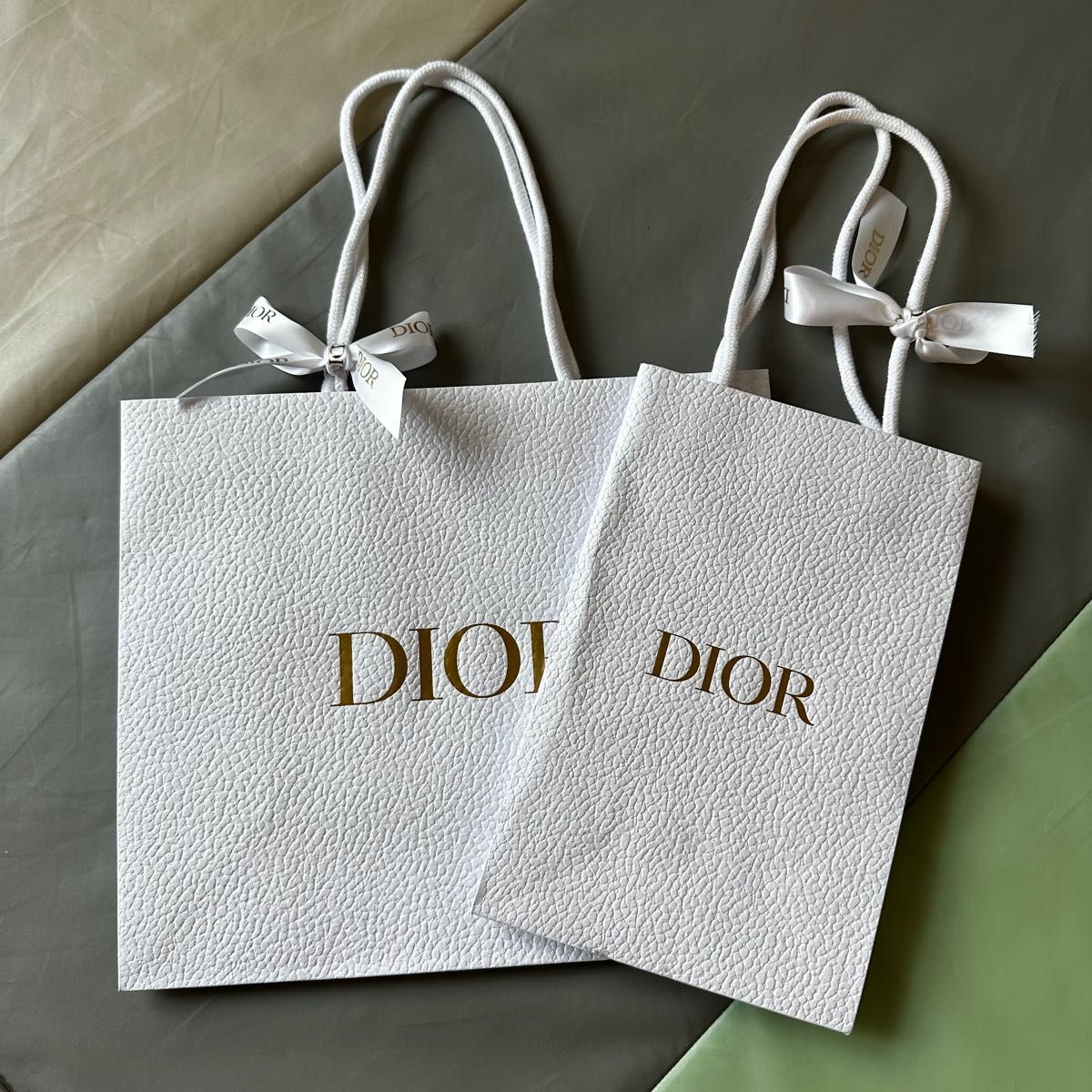 ディオール Dior ショップ袋 ショッパー 紙袋 クリスチャンディオール 美品 2枚セット 新品未使用 ハイブランド