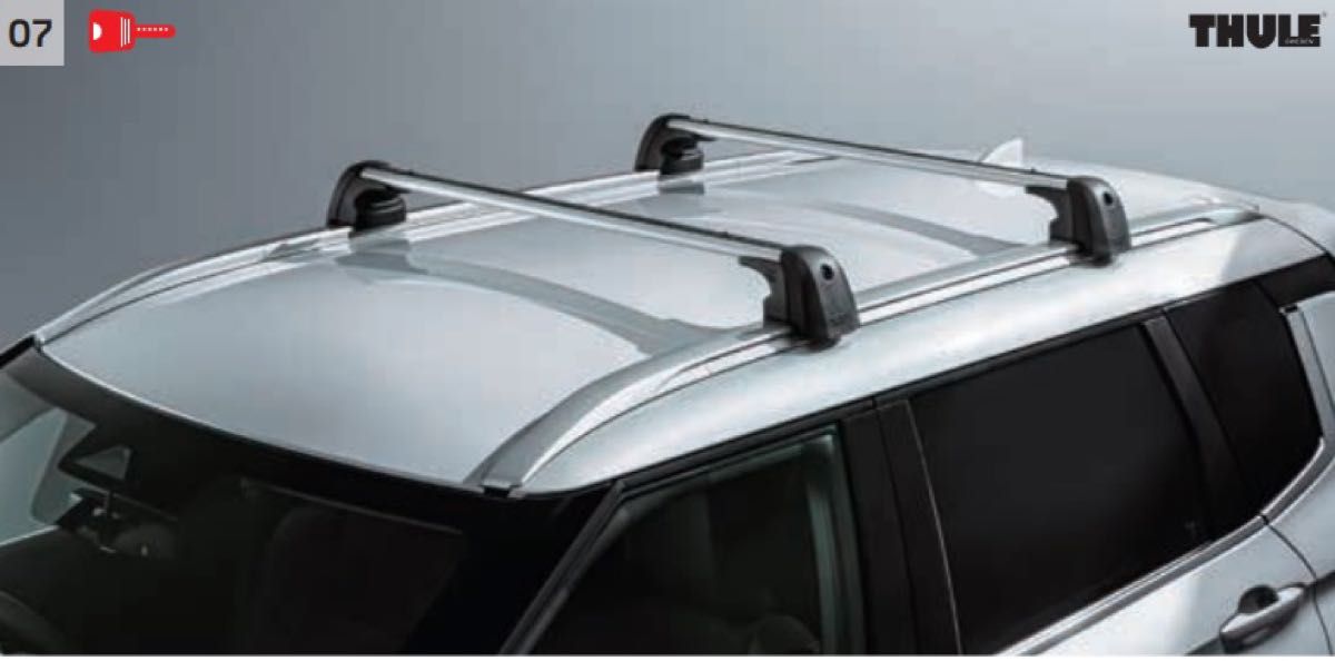 新品未使用】 ベースキャリア(ルーフレール付き車用) 三菱純正 THULE