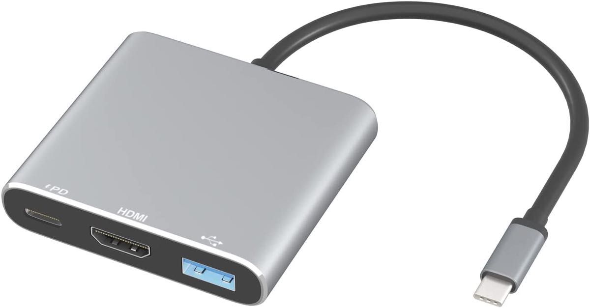 USB Type C HDMI 変換アダプター4K@30Hz+USB3.0+65W PD出力給電ニンテンドースイッチ対応