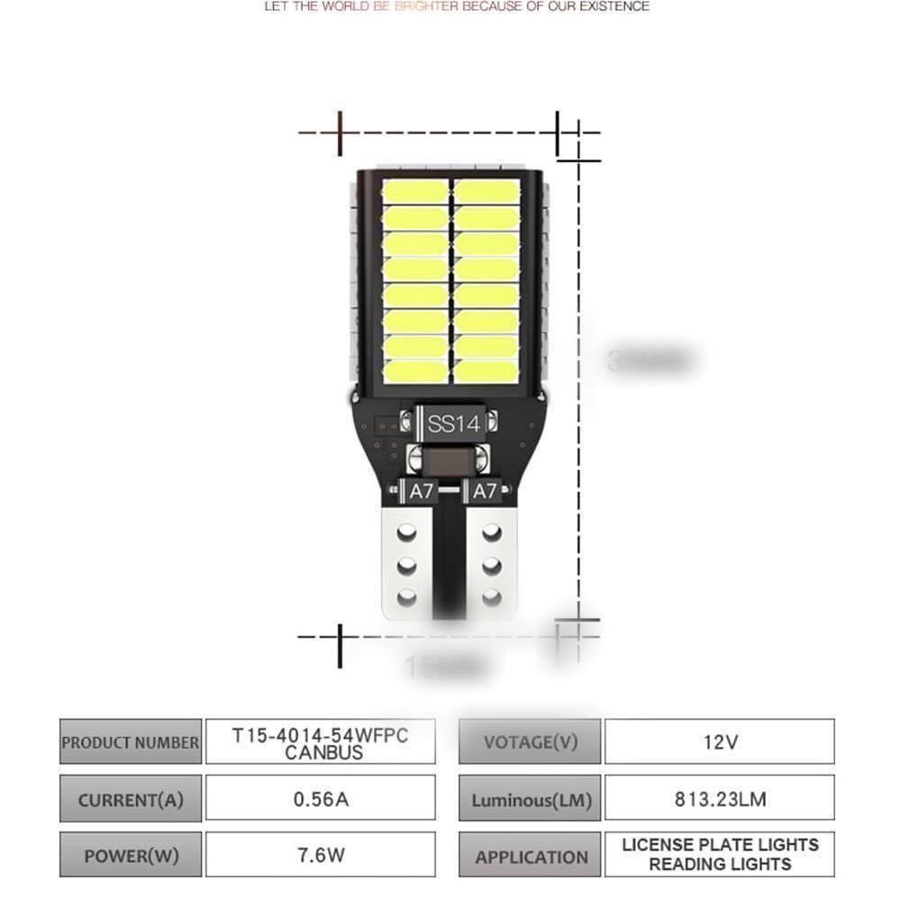 led T10 T16 T15 DC12-24V 813.23LM×2 24V 12V ウェッジ球 バックランプ ポジションランプ ナンバー灯 ルームランプ　カーテシ_画像8