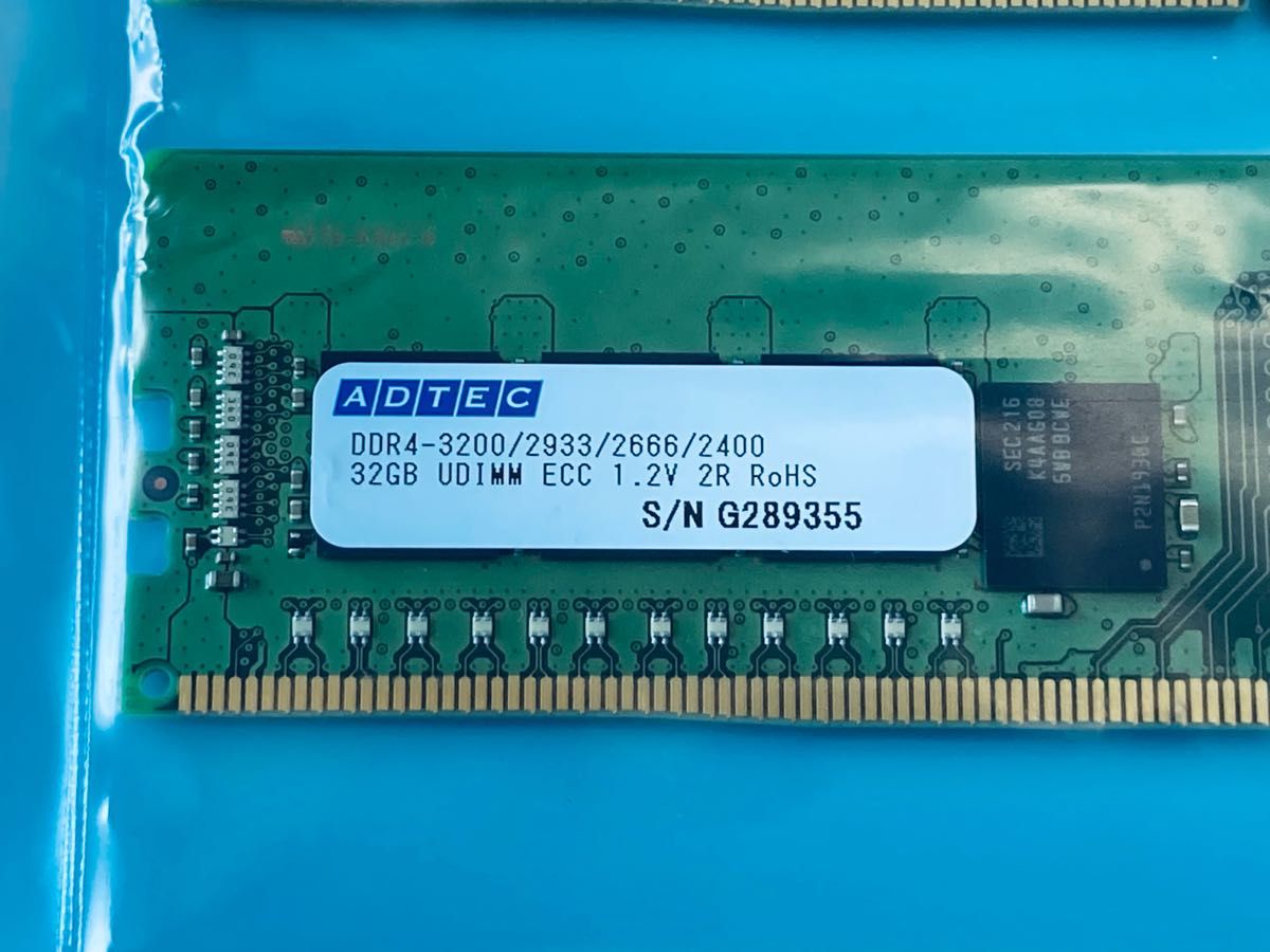 ★128GBメモリ★SAMSUNG DDR4 3200 32GBx4枚 ECC Unbuffered