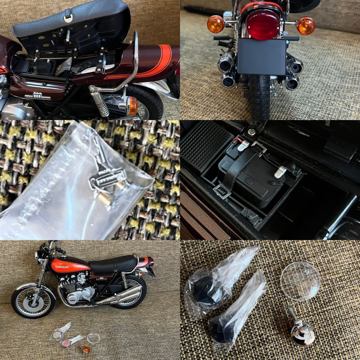 【保障できる】 難あり激レア巨大精密1/6 火の玉Kawasaki キャンディー 900 Z1 オートバイ