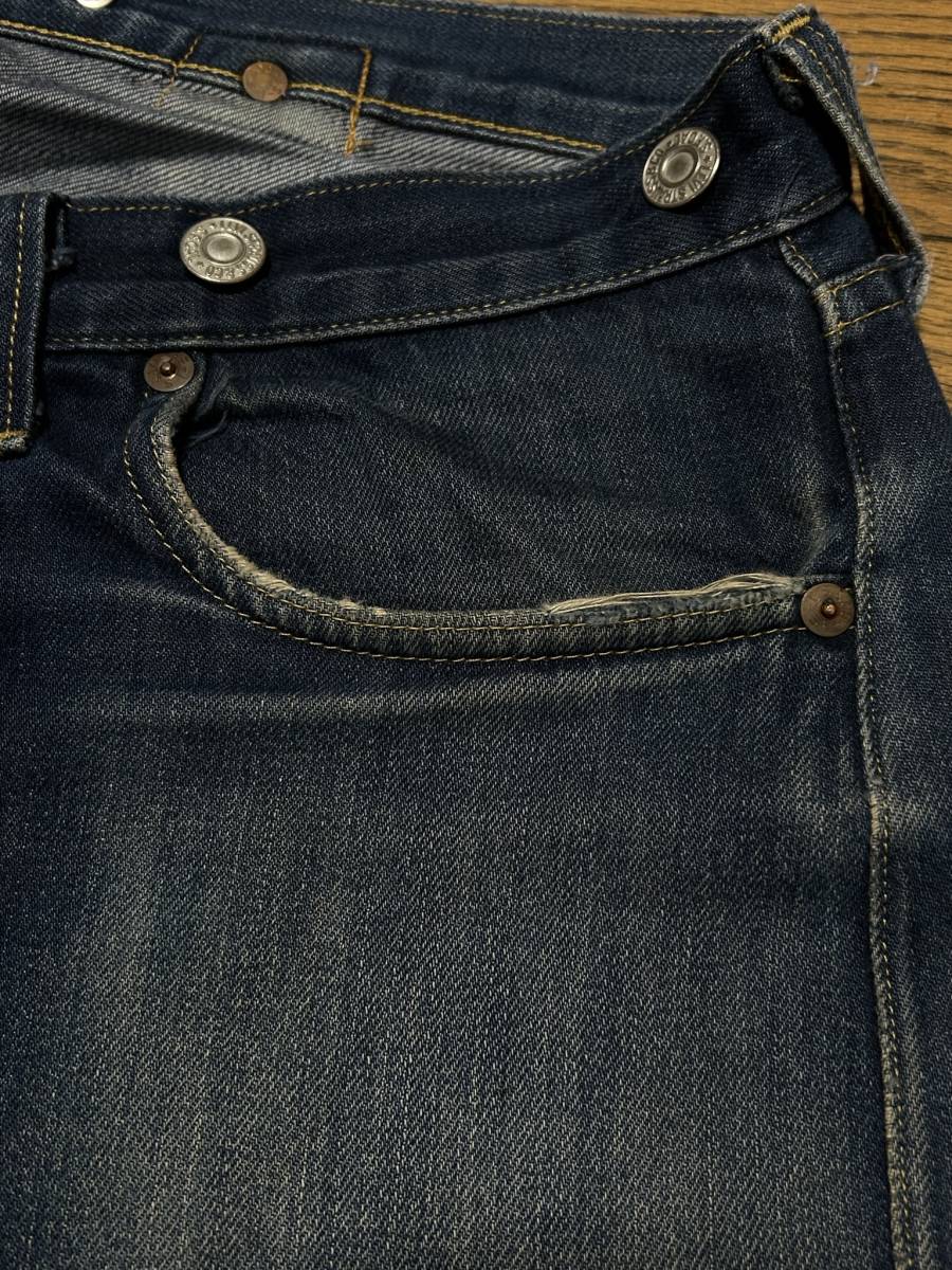 ※Levi's リーバイス 501XX 33501-0019 1933年モデルサスペンダーボタン セルビッチ BIG-E デニムパンツ 米国製 34 　　 BJBC.E_画像7