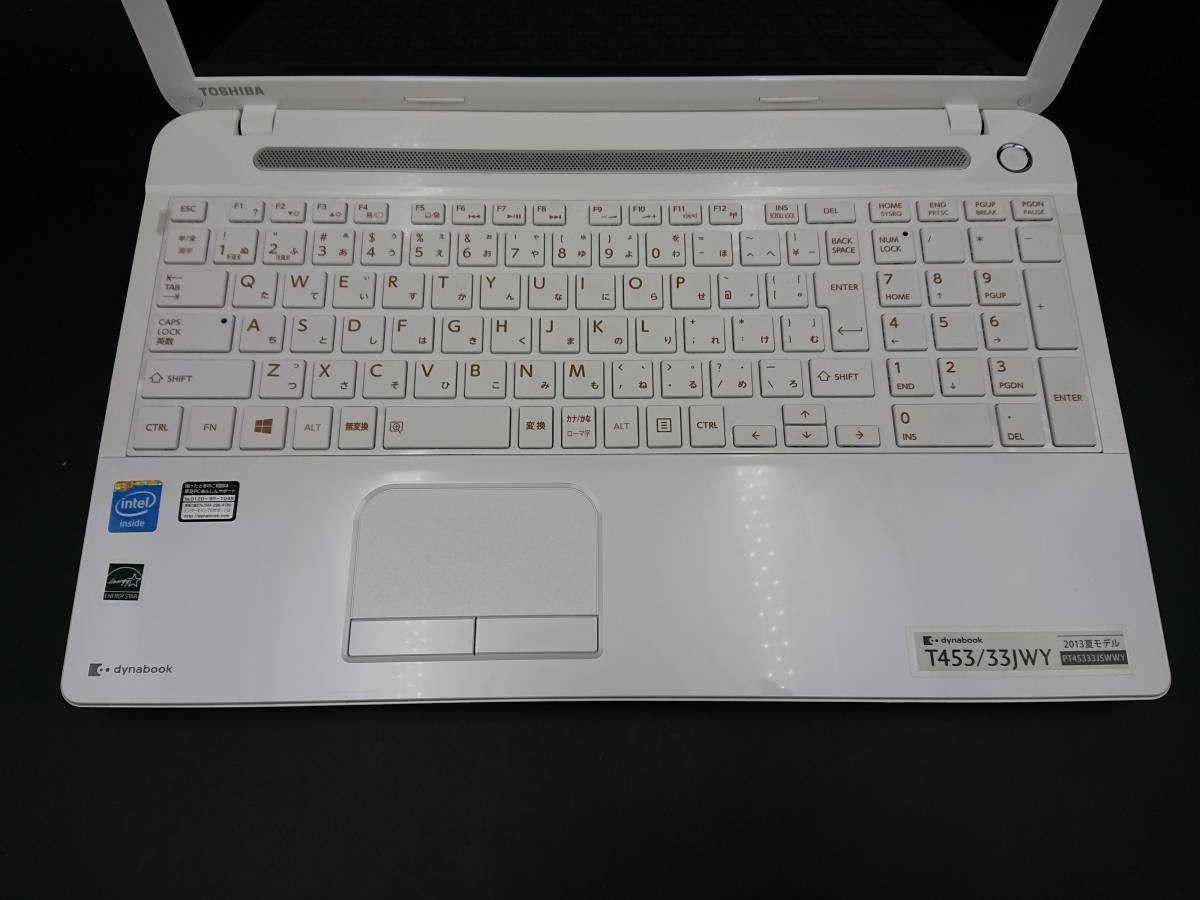 l【ジャンク】TOSHIBA ノートパソコン dynabook T453/33JWY PT45333JSWWY Windows 8 キーボード不具合有 東芝_画像6