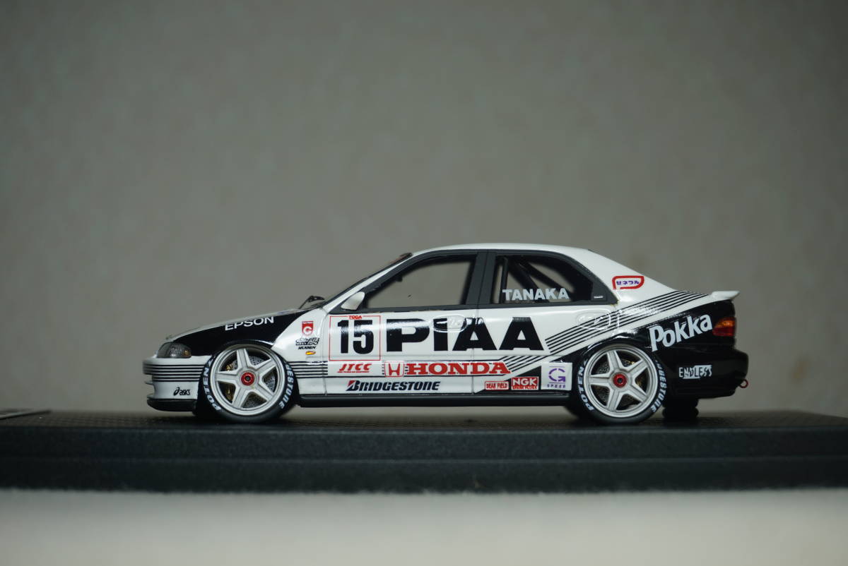 1/43 田中 ignition model HONDA CIVIC PIAA #15 Tanaka 1994 JTCC ホンダ シビック 無限 Mugen ピア VTEC ferio フェリオの画像3