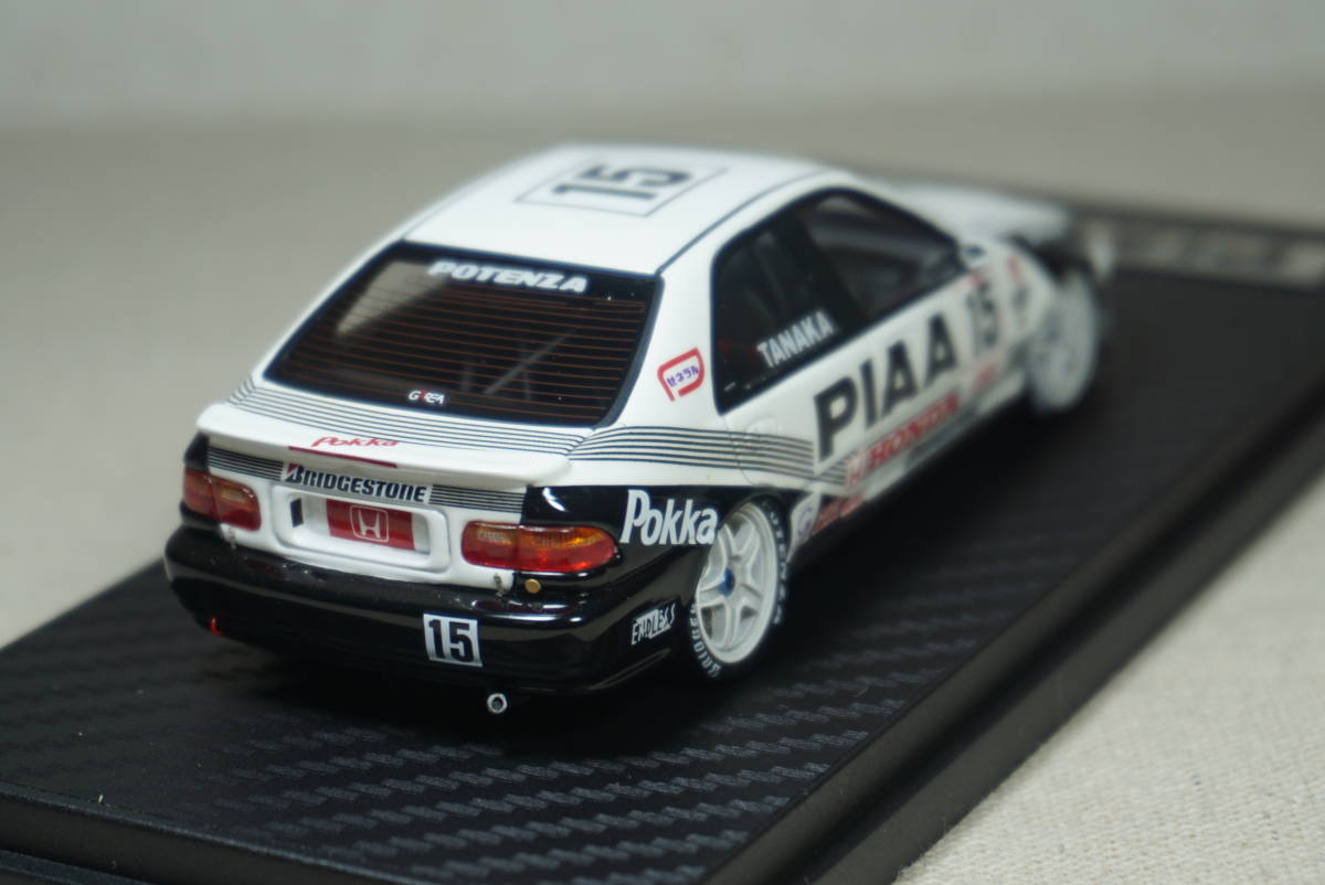 1/43 田中 ignition model HONDA CIVIC PIAA #15 Tanaka 1994 JTCC ホンダ シビック 無限 Mugen ピア VTEC ferio フェリオの画像7