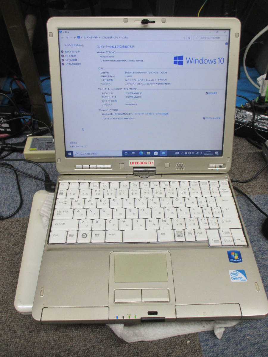 Ｎ1065 Fujitsu LIFEBOOK TL1 初期化済み　ノートPC　メンテナンス前提　　　　　　　_画像2