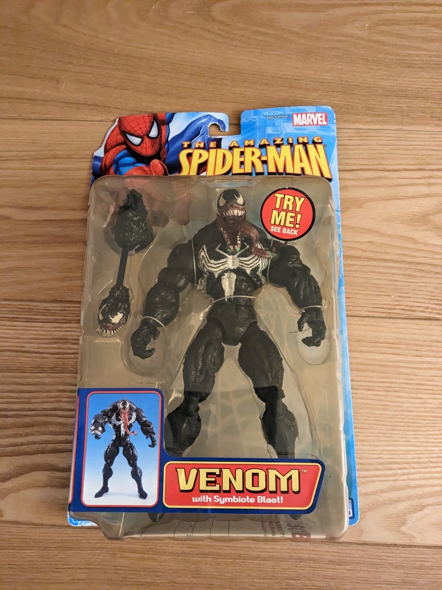 (未開封送料無料) VENOM with Symbiote Blast ! ベノム ヴェノム フィギュア トイビズ Toy Biz 激レア スパイダーマン クラシック