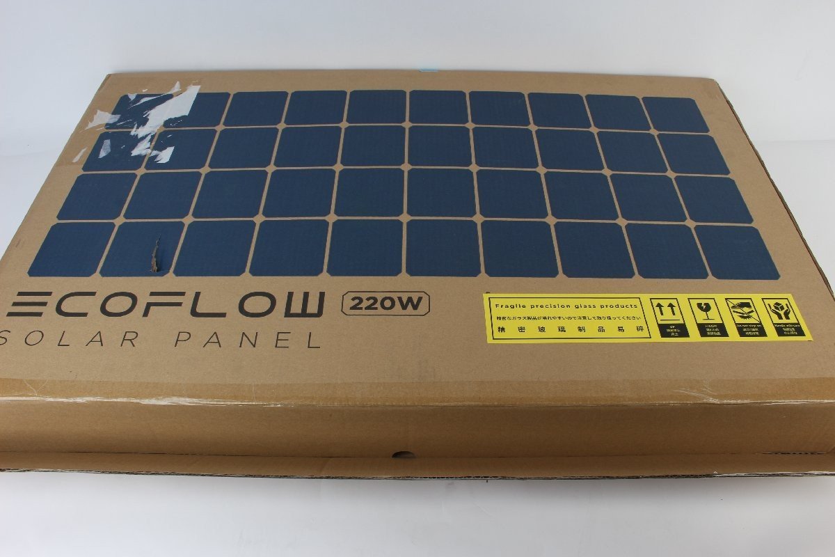 EcoFlow ソーラーパネル/220W Solar220W-JP 両面受光パネル ソーラーチャージャー 動作確認済み R2304-149 