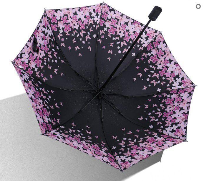 日傘、傘、UVカット、折り畳み傘、晴雨兼用、超軽量、花柄、桜、サクラ、青空_画像7