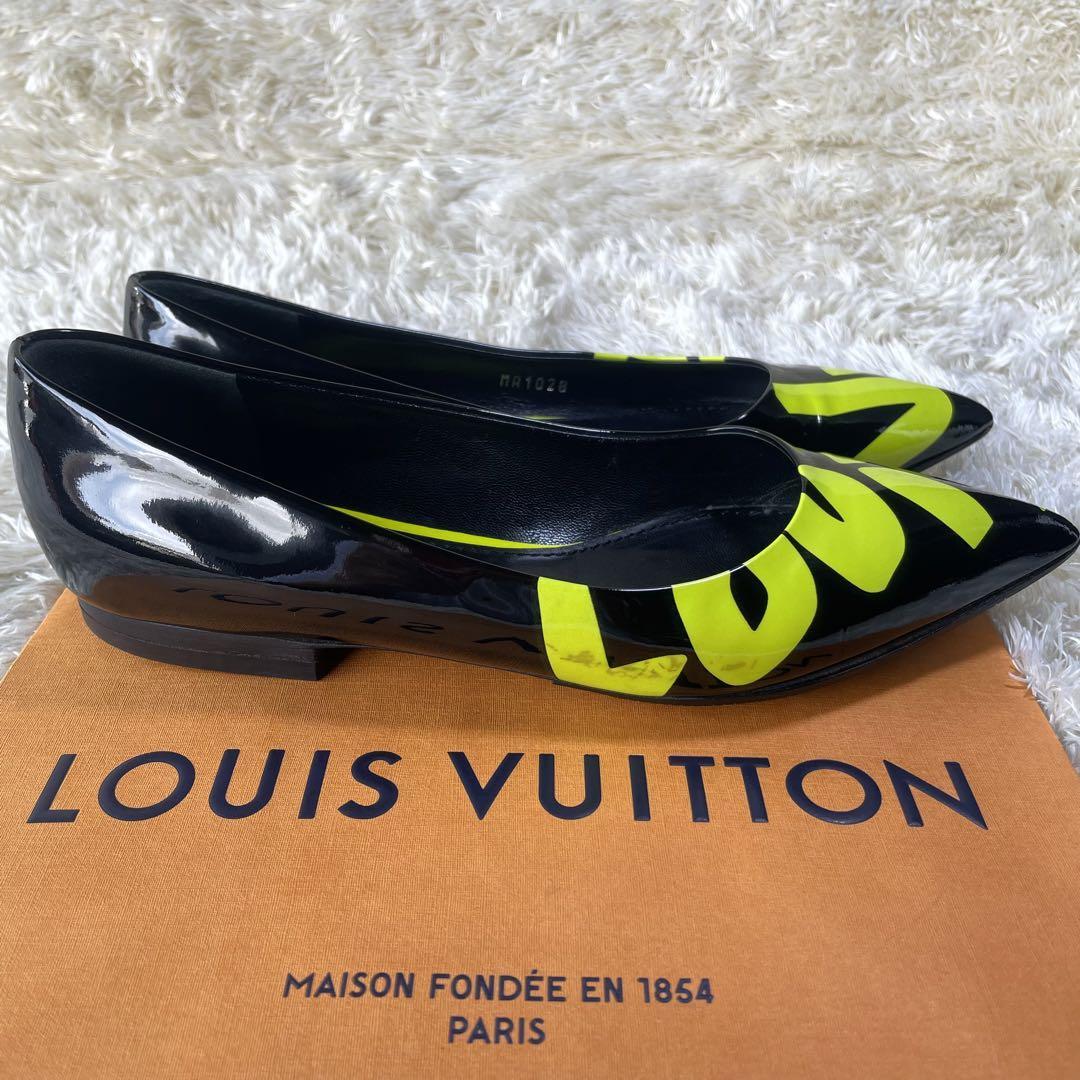 LOUIS VUITTON グラフィティ フラット 靴 36 約23cm パンプス パテント