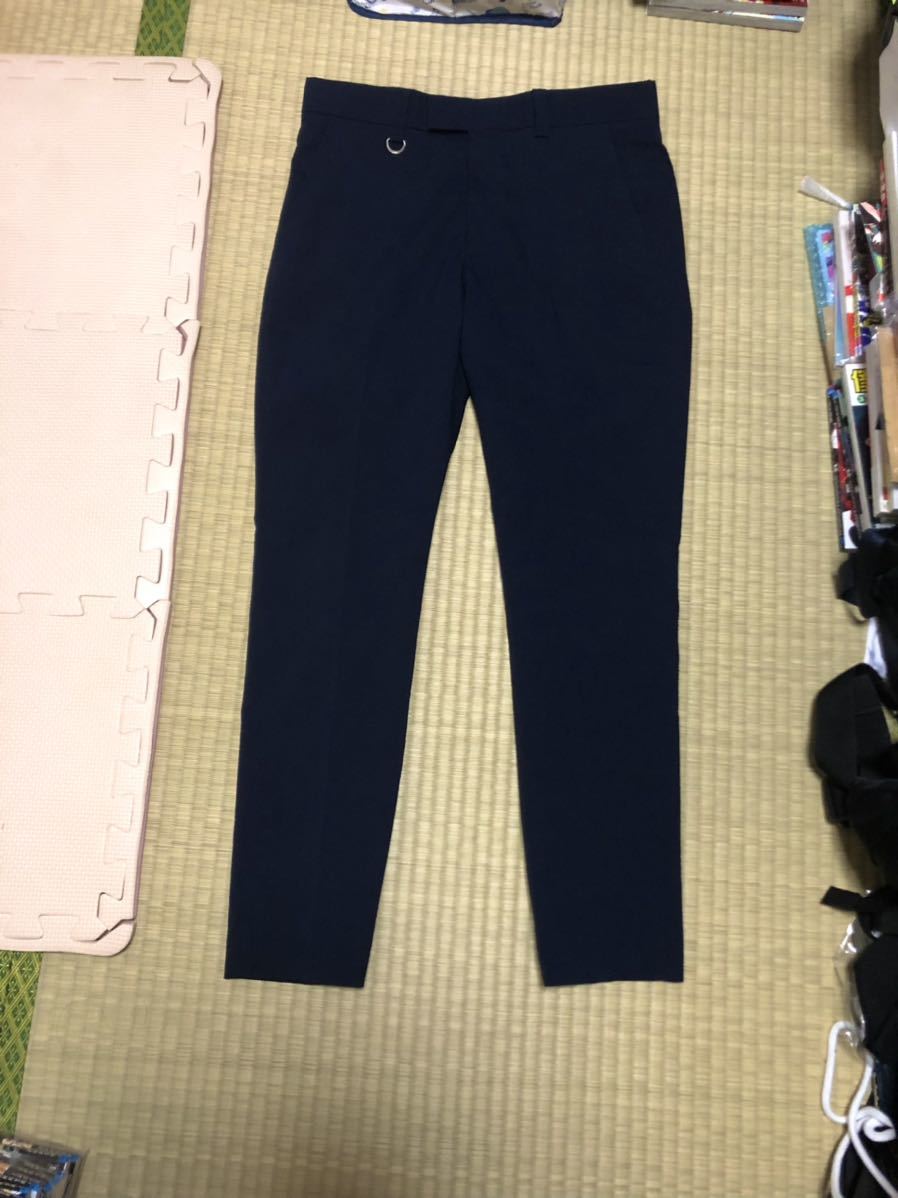 [SOPHNET.] Sophnet COOL MAX SEERSUCKER SLIM-FIT SLACKSsia футбол стрейч узкие брюки слаксы S темно-синий прекрасный товар сделано в Японии 