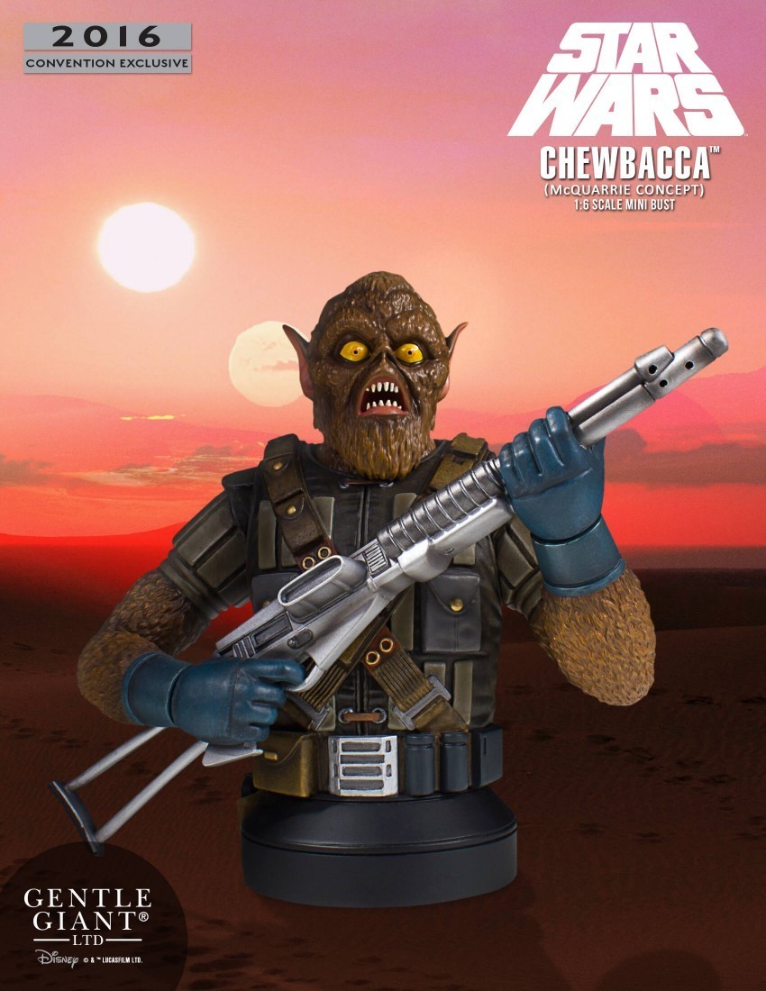 ★GENTLE GIANT★2016 SDCC EXCLUSIVE★McQUARRIE CONCEPT★CHEWBACCA★COLLECTBLE MINI BUST★ _画像1