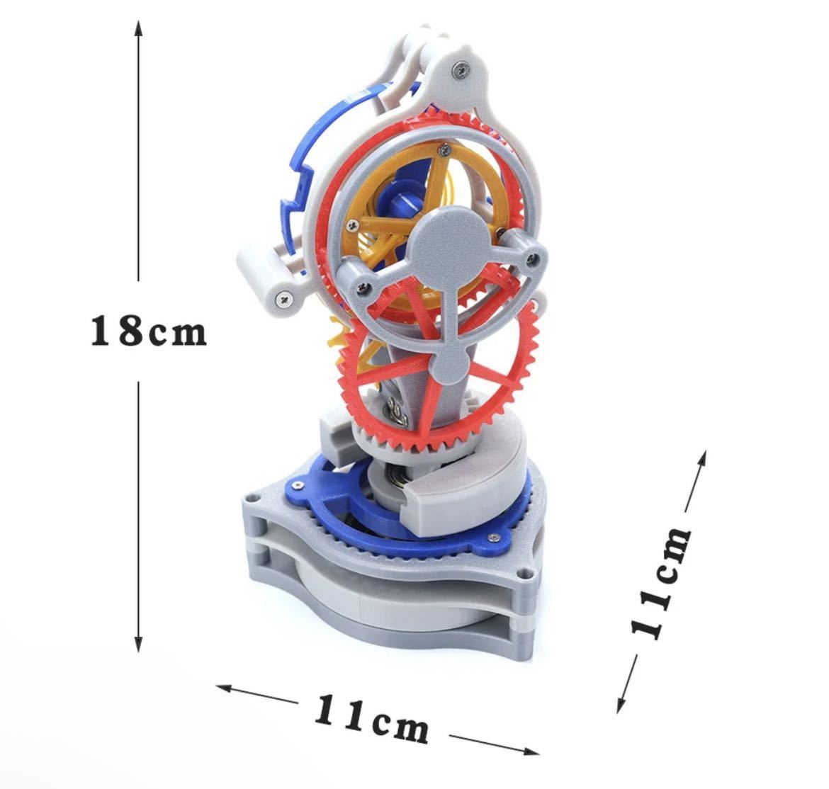 ★模型★ トゥールビヨン 構造 仕組み 3D 機械式 時計 キット ムーブメント 教材 観察用に ②_画像4