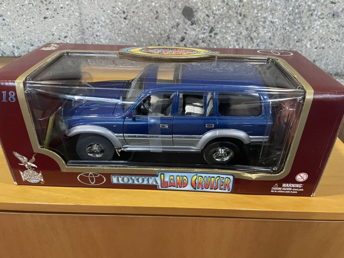 ☆TOYOTA LAND CRUISER　トヨタ　ランドクルーザー80 ランクル80 VX LIMITED 1992 ブルー ダイキャストメタルミニカー 1/18 スケール ☆_画像1