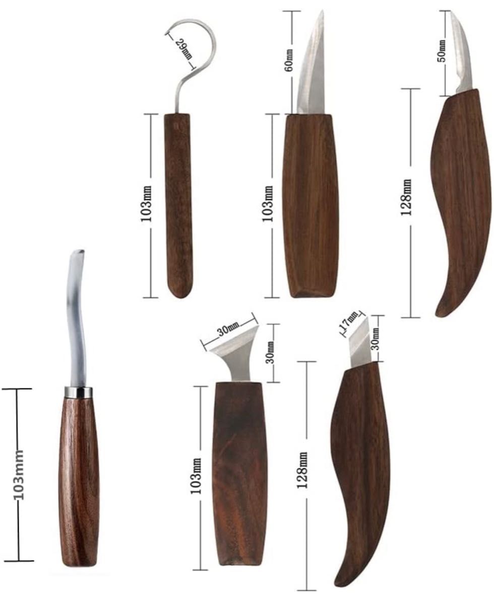 木製彫刻ツールキット カービングナイフ セット 彫刻刀 木工 木彫り