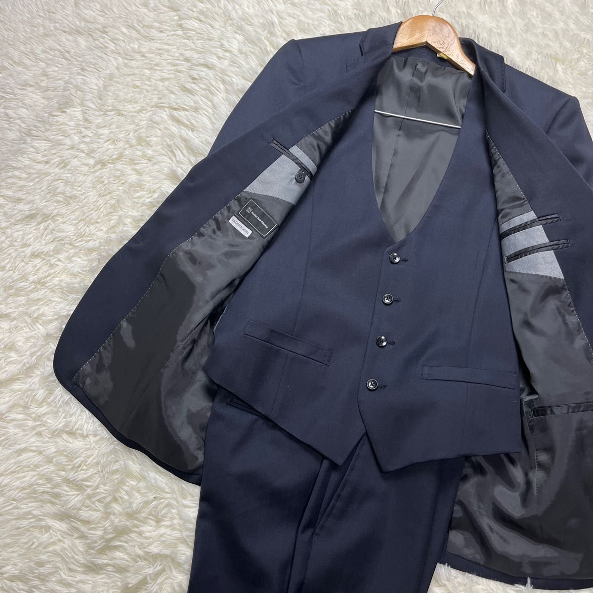 シルク混 Perfect Suit スーツセットアップ チェック Y6 - セットアップ