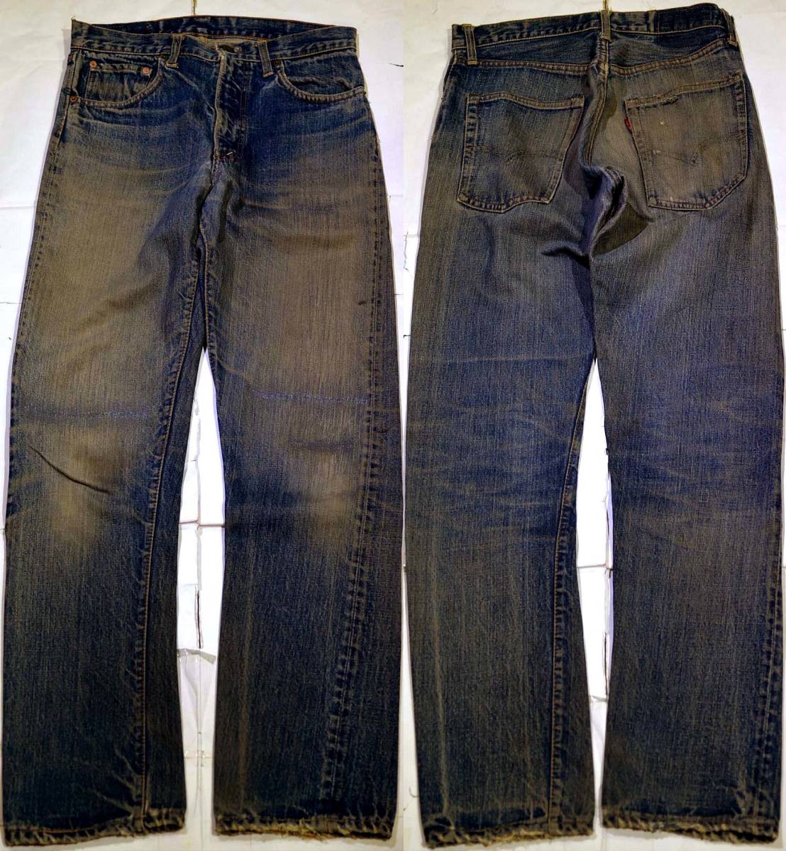 v487/LEVIS505ビッグE☆ヴィンテージ☆色落ちスペシャル！ドス黒 ゴールデンサイズ