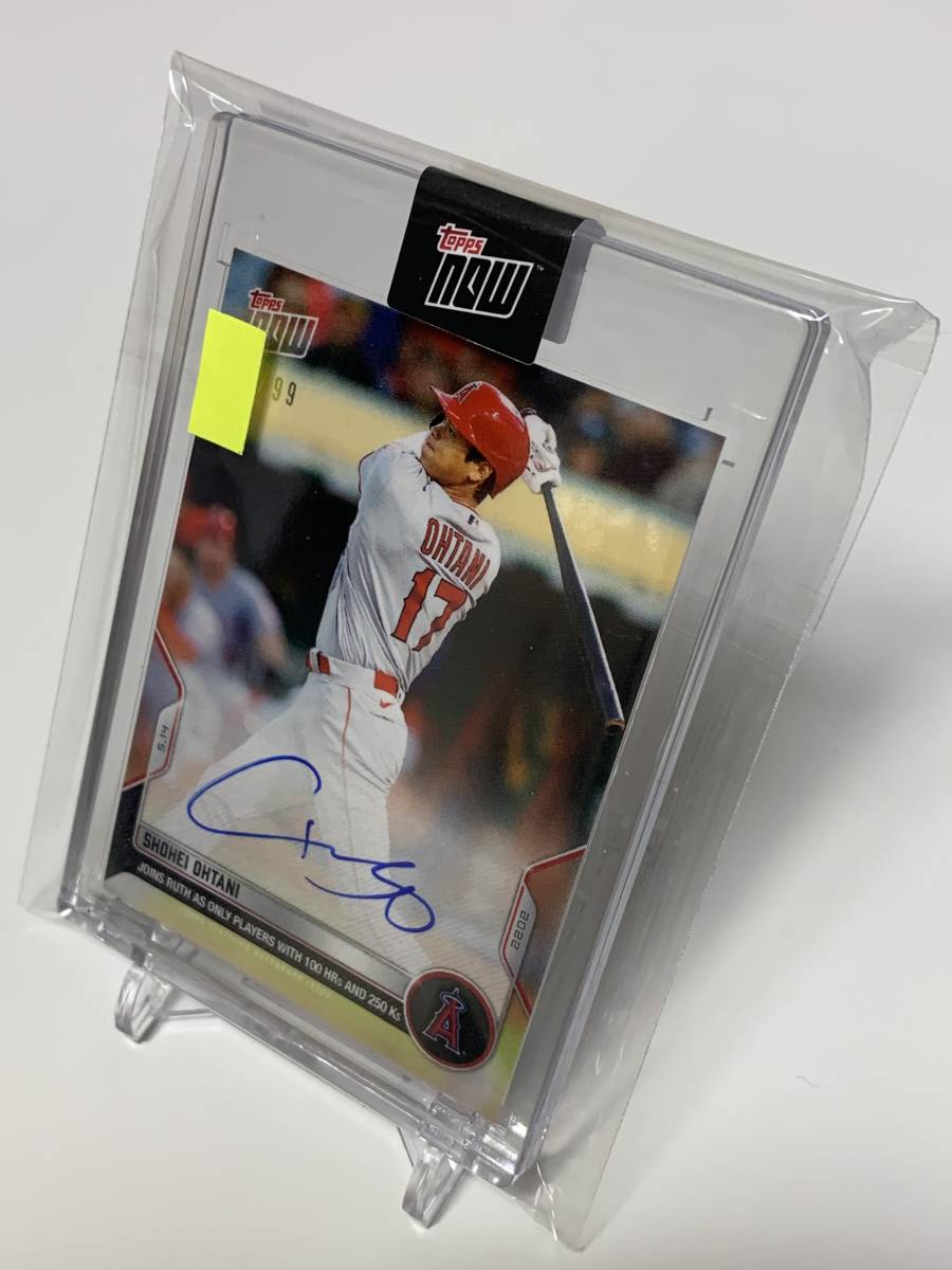 TOPPS NOW 大谷翔平 MLB通算100本塁打記念 直筆サインカード | www