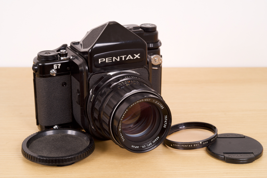 送料無料｜PENTAX 67 TTL・TAKUMAR 105｜バッテリー新品・本体動作