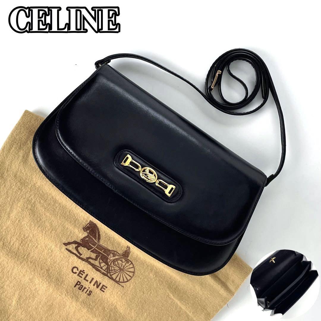 極美品 CELINE セリーヌ ショルダーバッグ 2way 馬車金具 トリオンフ