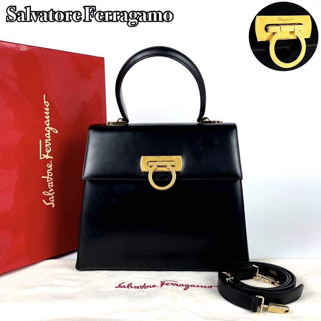 極美品□Salvatore Ferragamo フェラガモ ハンドバッグ 2way