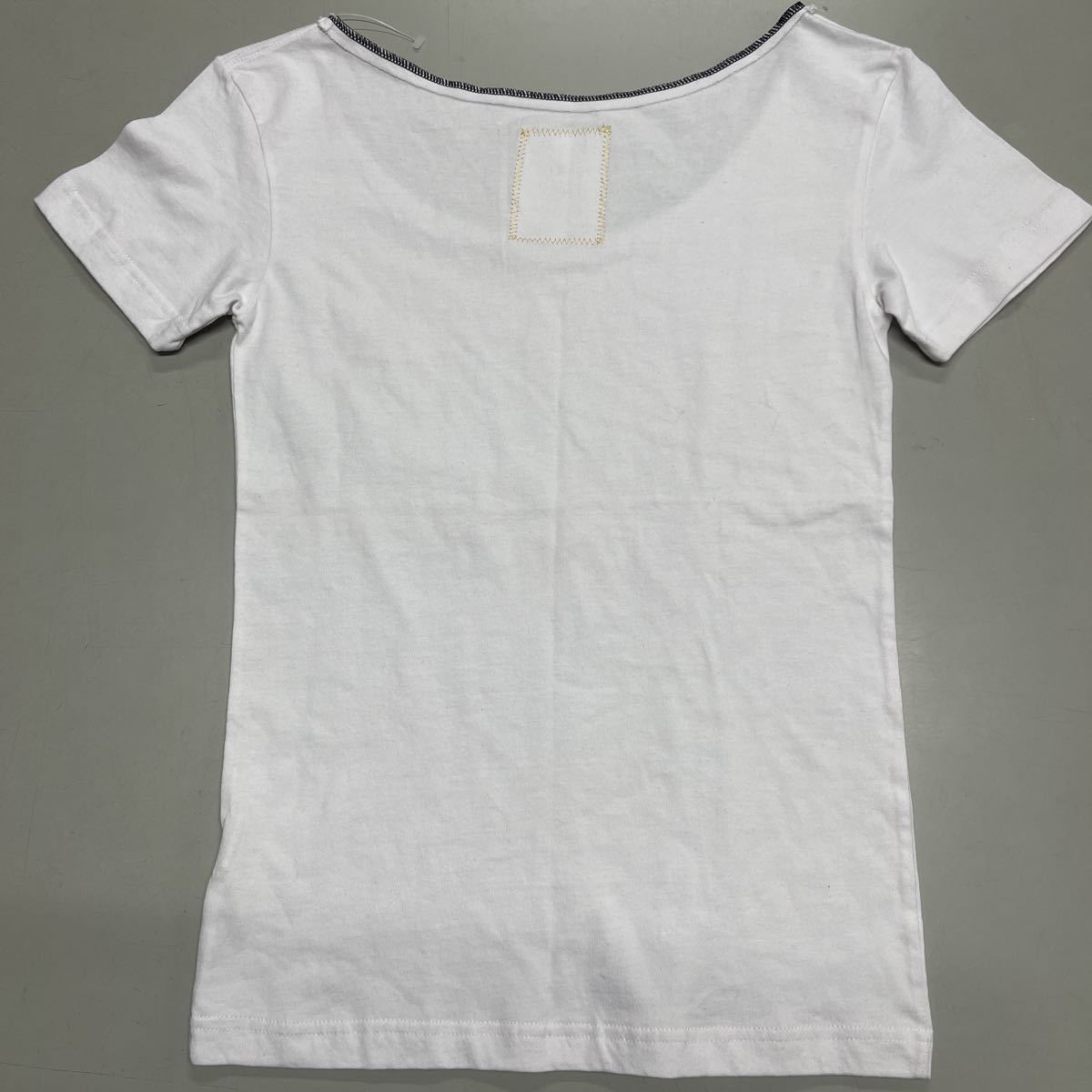 SLOW WEAR LION スローウェアライオン Tシャツ 未使用 白 ホワイト Uネック サイズ1 レディース_画像3