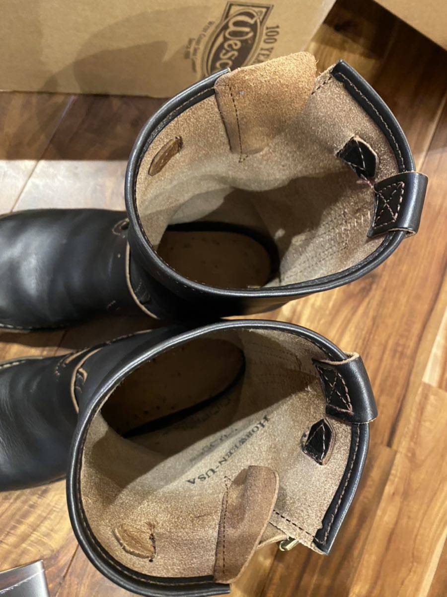 Wesco ウエスコ BOSS ボス 7.5E ホースハイド ブラック 馬革 黒 Wesco ウエスコ BOSS ボス 7.5E ホースハイド ブラック 馬革 黒