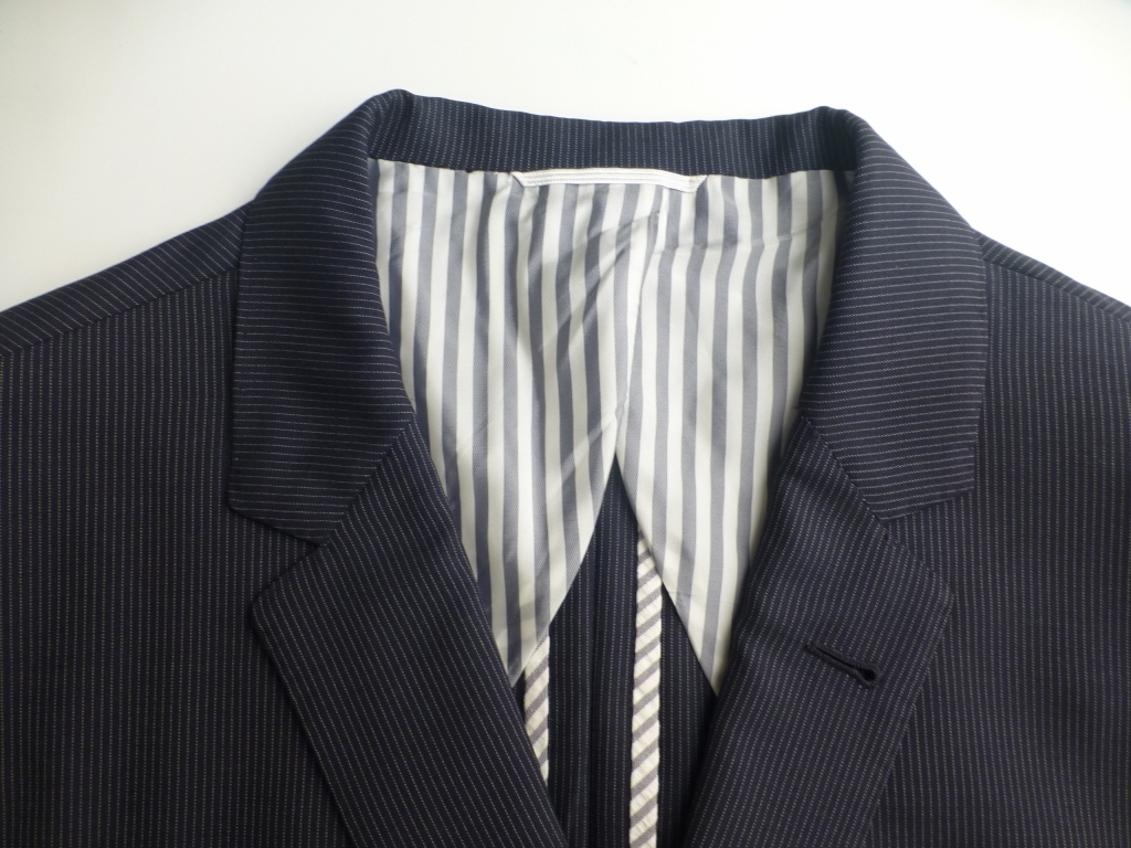 ◆THOM BROWNE スーツ 5 美品 キングサイズ アメリカ製 紺ストライプ トムブラウンの画像2