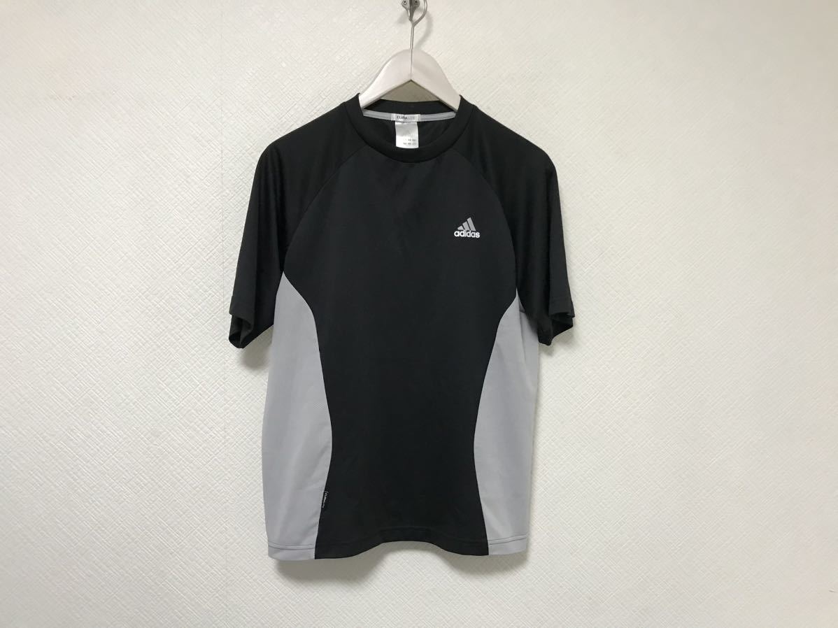 本物アディダスadidasスポーツトレーニングウェア半袖Tシャツメンズアメカジサーフビジネススーツミリタリー黒ブラックS_画像1