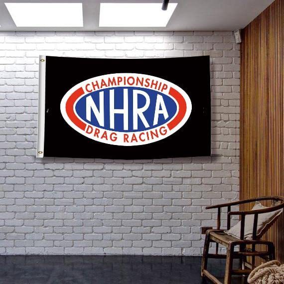 特大フラッグ・旗バナー「NHRA」約150ｃｍ×90ｃｍ　ガレージ・お部屋のデコレーション装飾に！　9433_画像3