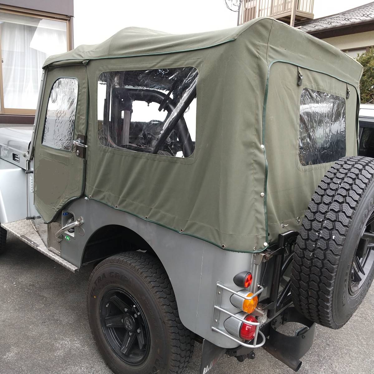 三菱ジープ 幌&左右ドア布セット J55 J53 純正幌骨ワイドボディ用