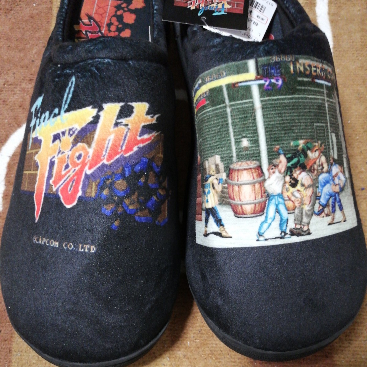 新品　未使用品　ファイナルファイト クロッグシューズ Lサイズ クロッグシューズ スリッパ　サンダル カプコン CAPCOM Final Fight_画像2