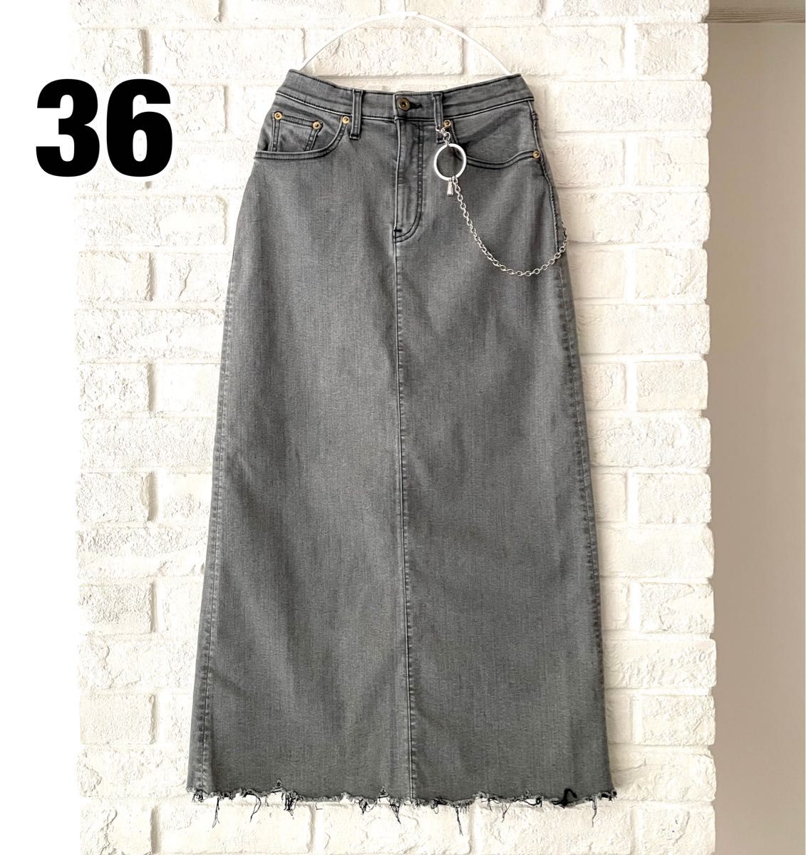 GOOD GRIEF/グッドグリーフ】DENIM LONG SK with Chain デニム GOOD GRIEF/グッドグリーフ】DENIM LONG SK with Chain デニム