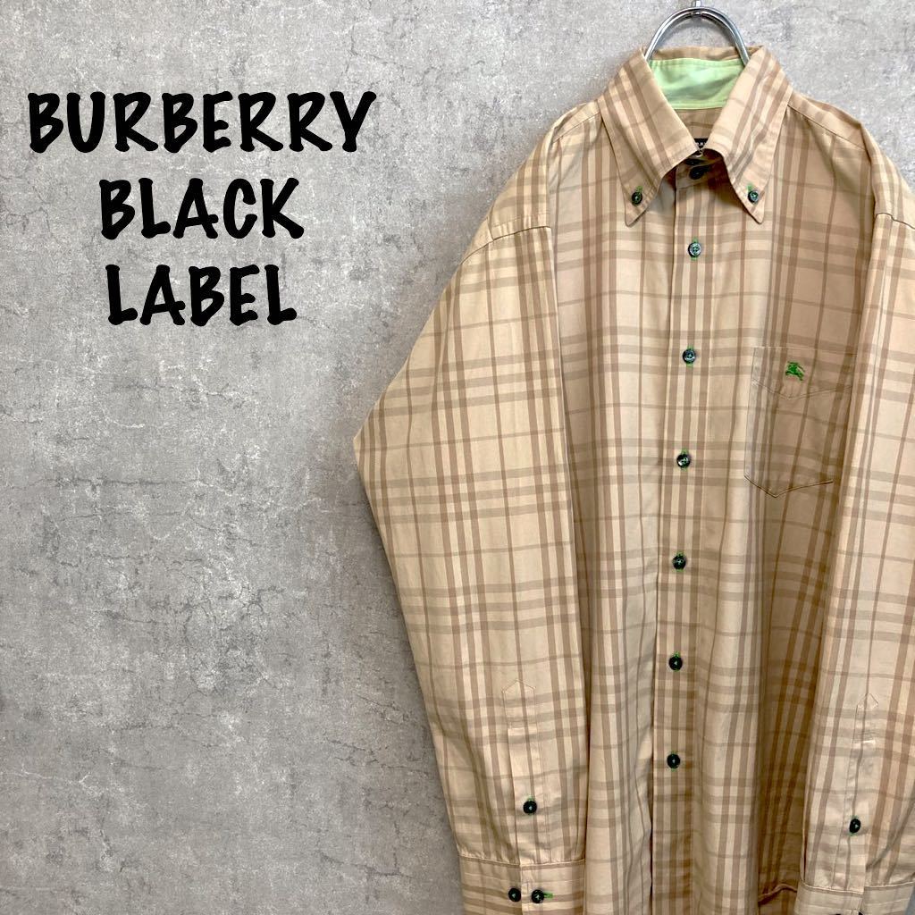 Burberry バーバリー ブラックレーベル メンズ 長袖 ボタンダウン