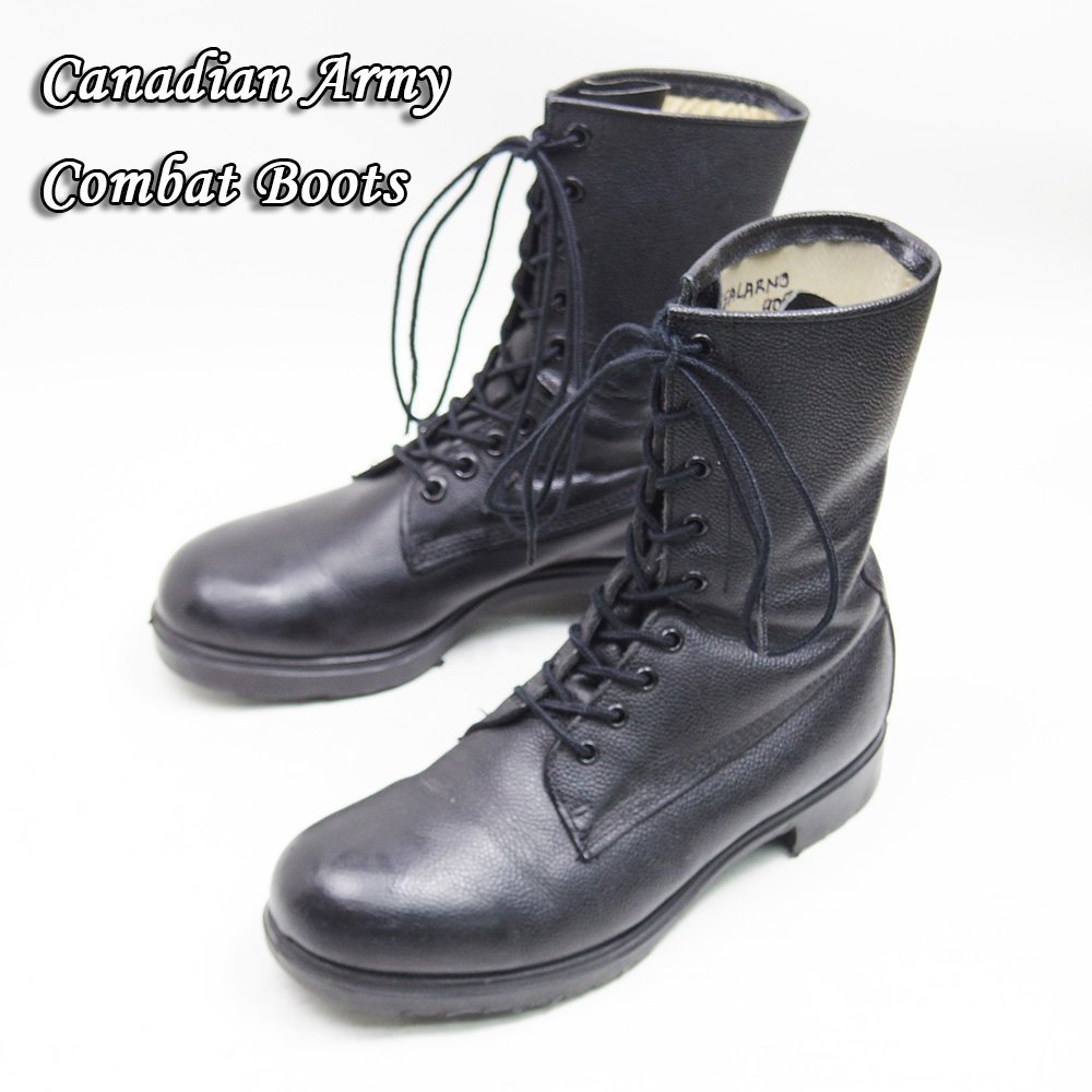 90s　25㎝相当　Combat Boots　MK3　コンバットブーツ　カナダ軍　サービスシューズ　官給品　革靴　編み上げブーツ　レザーシューズ/U7683