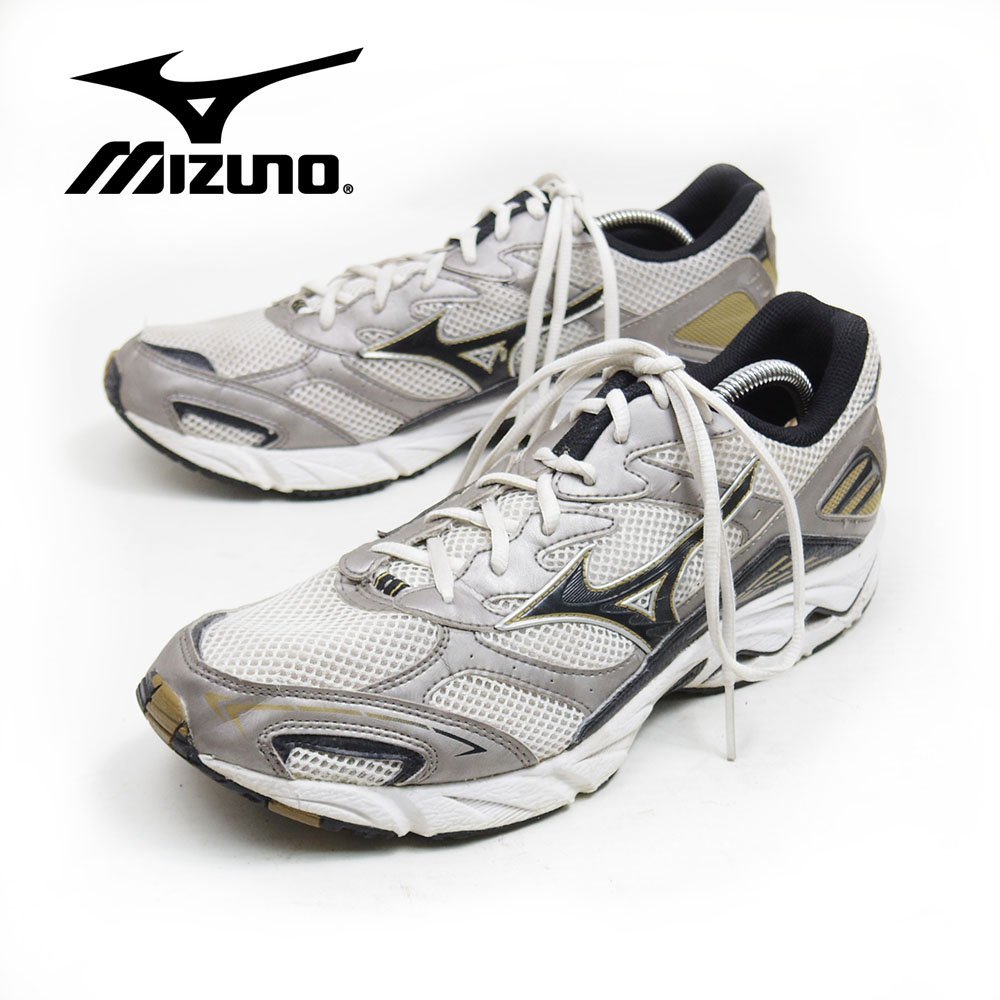 29cm表記　Mizuno ミズノ X10　ジョギング　スニーカー　FLV 1211　軽量メッシュ　シルバー　マラソン　スポーツ　運動会/U7984_画像1