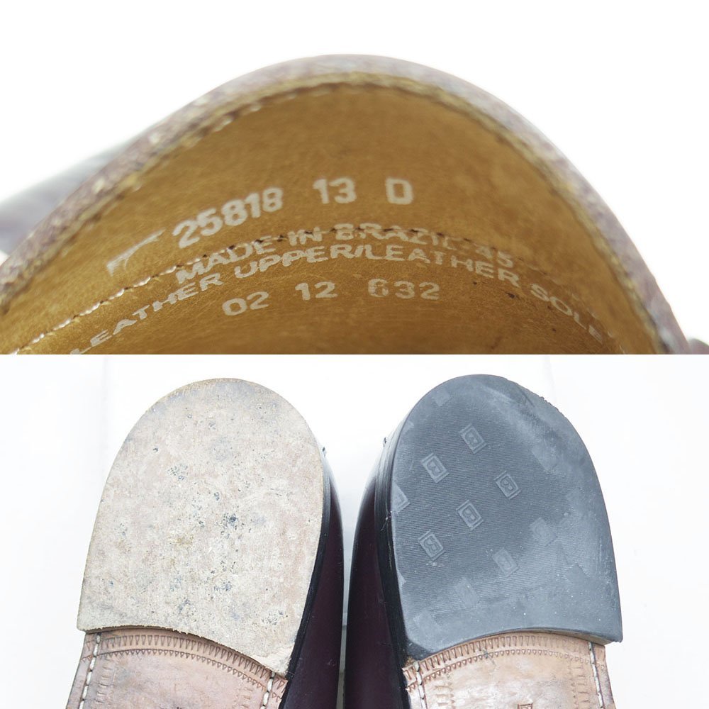 13 D表記　31cm相当　BOSTONIAN CROWN WINDSOR　ボストニアン　キルトタッセルローファー　レザーシューズ　革靴　バーガンディ　/U8135