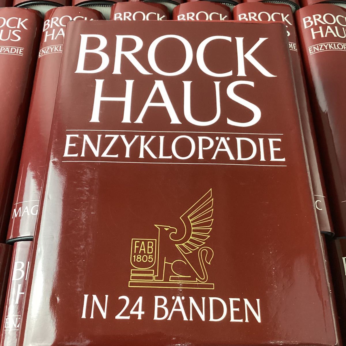 o532 ドイツ語 百科事典 BROCK HAUS 全24巻 +3冊 25巻 30巻 1993年 全27冊 ディスプレイ 本棚 中古品の画像5