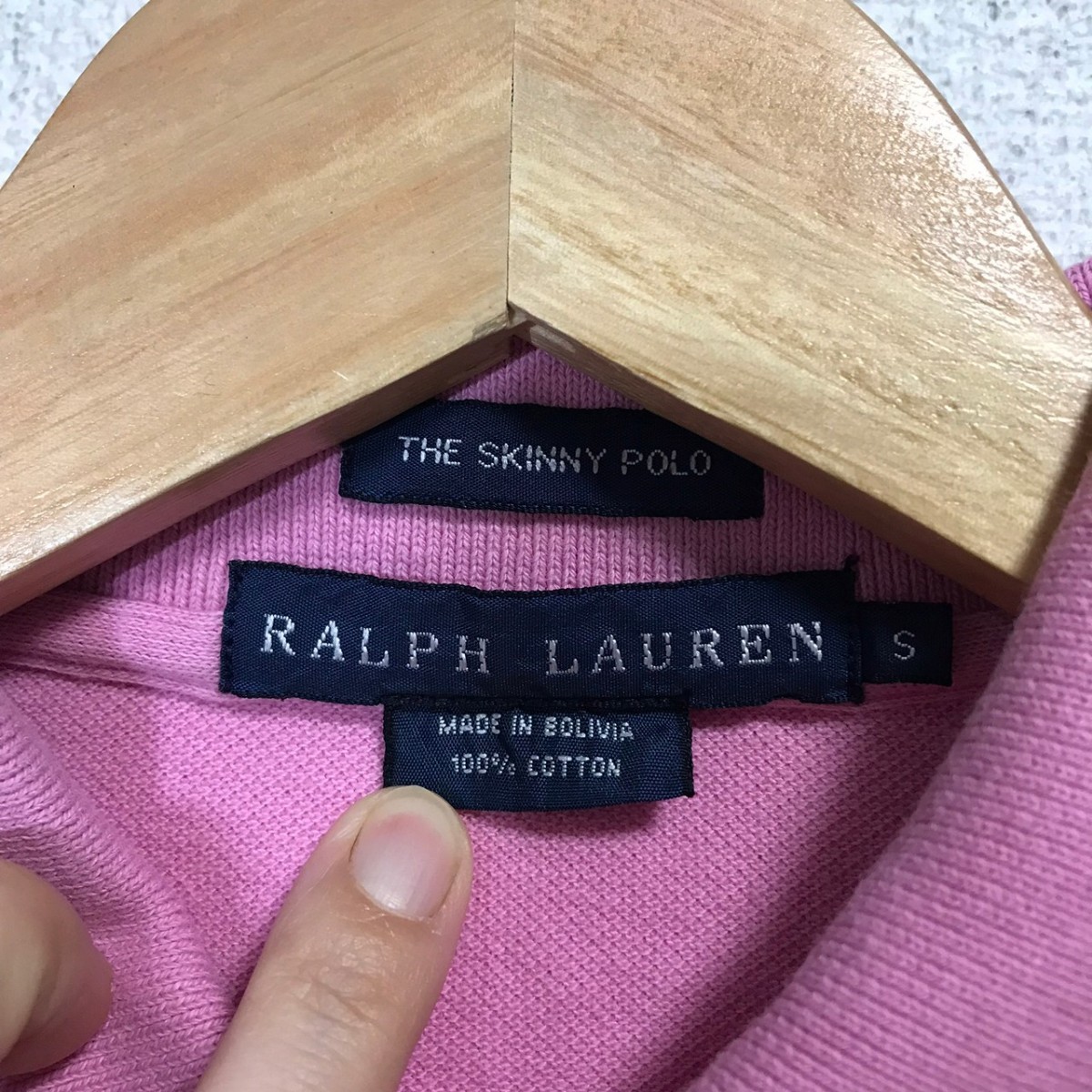 F7544dL RALPH LAUREN ラルフローレン サイズS 半袖ポロシャツ 半袖シャツ ピンク レディース スキニーポロ 綿100% カジュアルシャツ_画像4